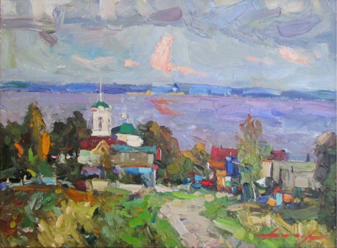  дождя, село Владимирское. х.м. 60х80 2011г.